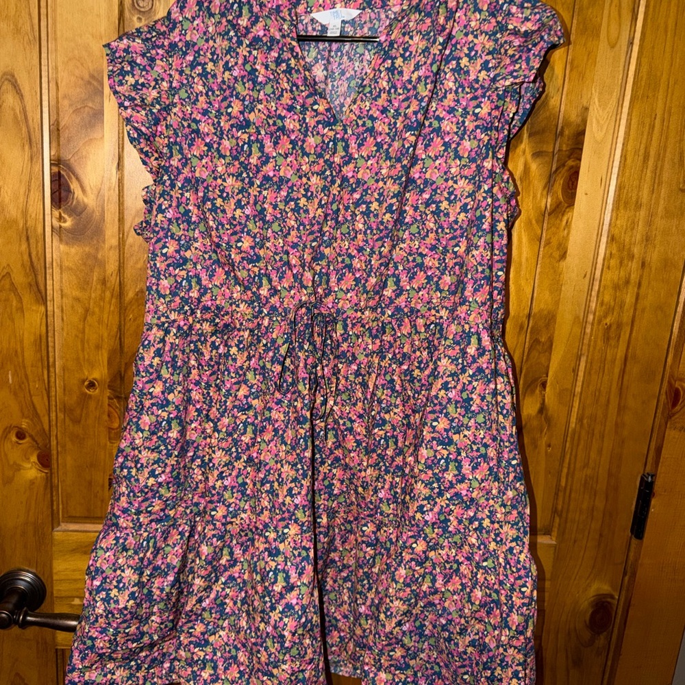 Time and Tru Floral Dress - Pink and Blue